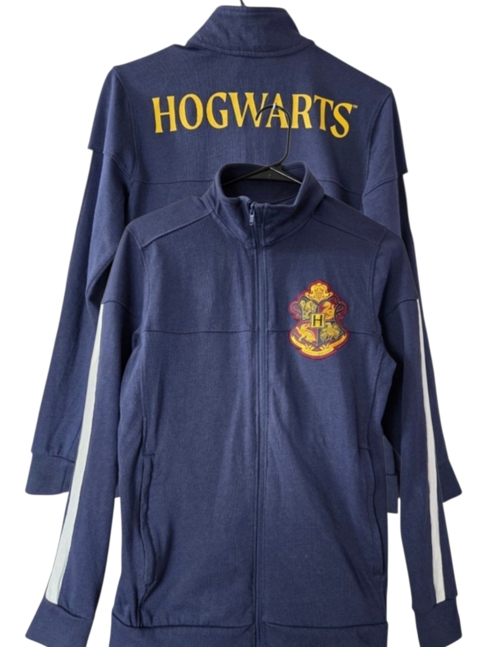 Harry Potter Hogwarts Crest Track Jacket Full‎ Zip Wizarding Universal Studios